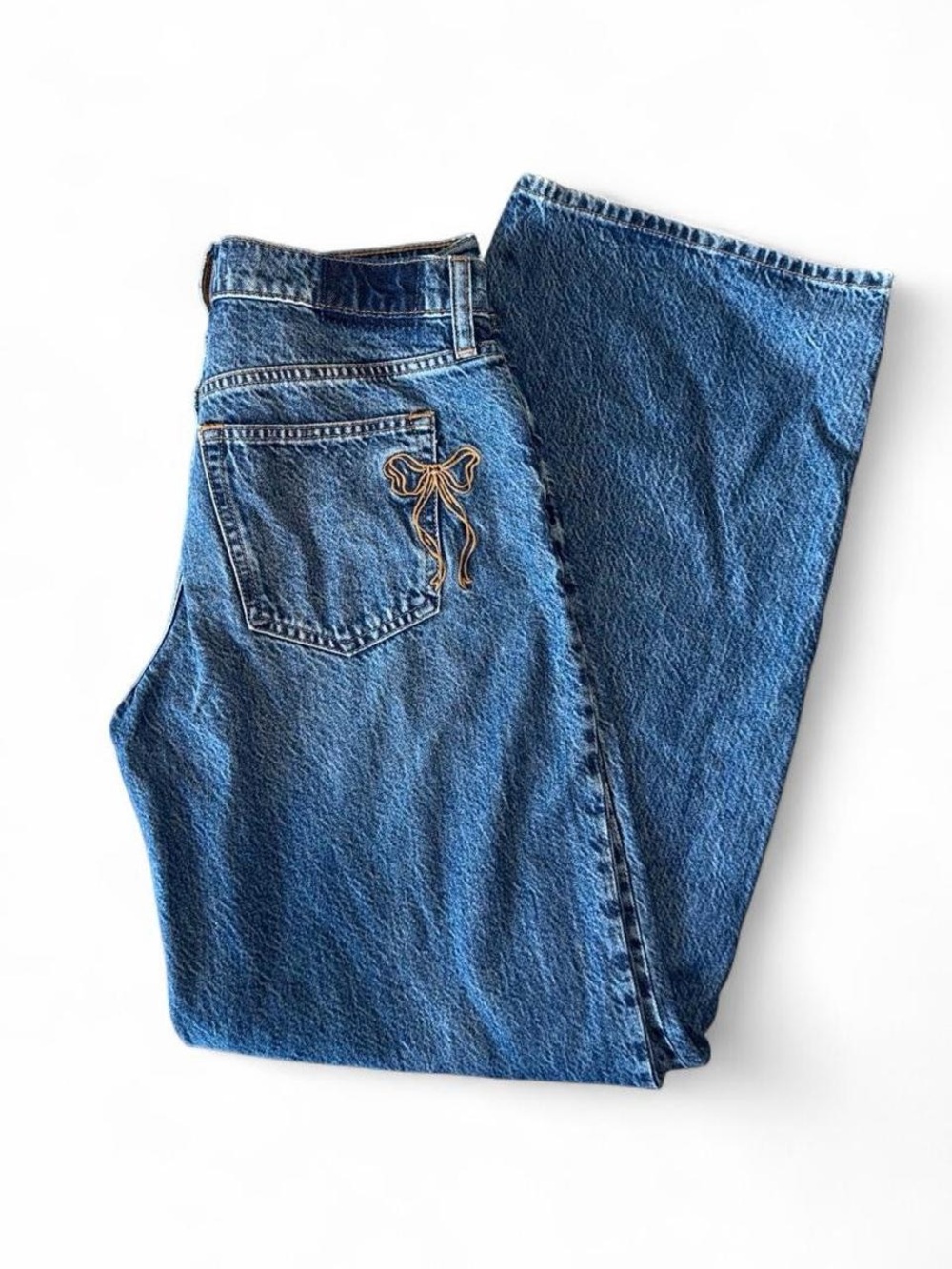 Abercrombie & Fitch Dark Blue Low Rise Ultra Loose Jeans 25 Long